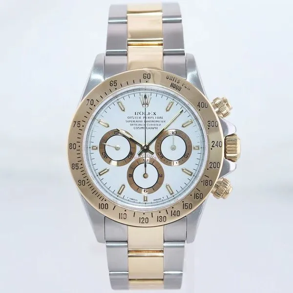Rolex Daytona 40mm – Two-Tone 18K Yellow Gold & Stainless Steel – White Dial – Model 16523 (1996) Venus Jewelers Somerset, NJ