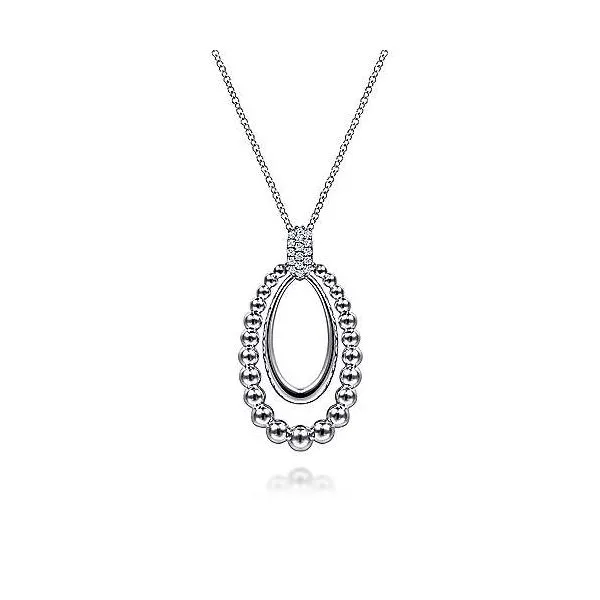 Sterling Silver Bujukan White Sapphire Pendant Necklace Venus Jewelers Somerset, NJ