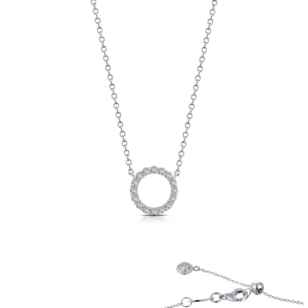Open Circle Necklace in Sterling Silver Image 2 Venus Jewelers Somerset, NJ