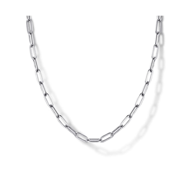 Sterling Silver Paperclip Chain Necklace – 17