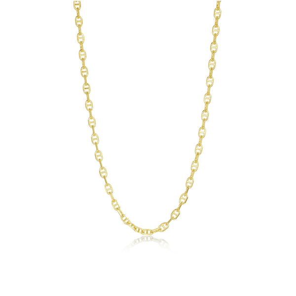 Yellow Gold Plated Sterling Silver Marinr Link Chain Venus Jewelers Somerset, NJ
