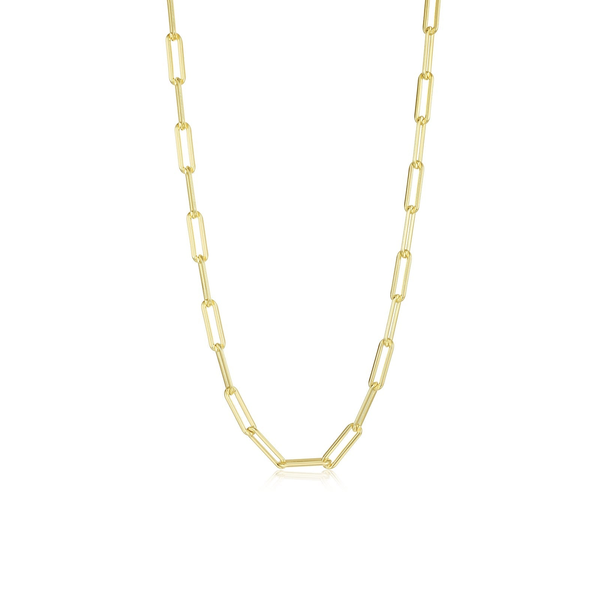 Yellow Gold Plated Sterling Silver Paperclip Chain Venus Jewelers Somerset, NJ
