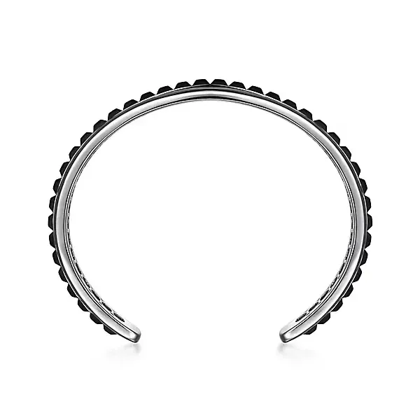 Men's Sterling Silver Cuff Bracelet Image 2 Venus Jewelers Somerset, NJ