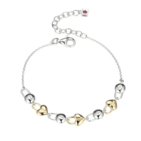 Two-Tone Sterling Silver Geometric Bracelet Venus Jewelers Somerset, NJ