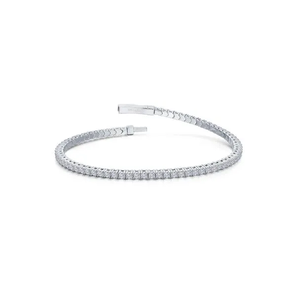 Lafonn White Sterling Silver 2mm Tennis Bangle – 2.20 CTW Cubic Zirconia Venus Jewelers Somerset, NJ