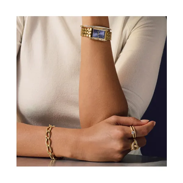 White 18K Gold Plated Sterling Silver CZ Bangle Bracelet Image 3 Venus Jewelers Somerset, NJ