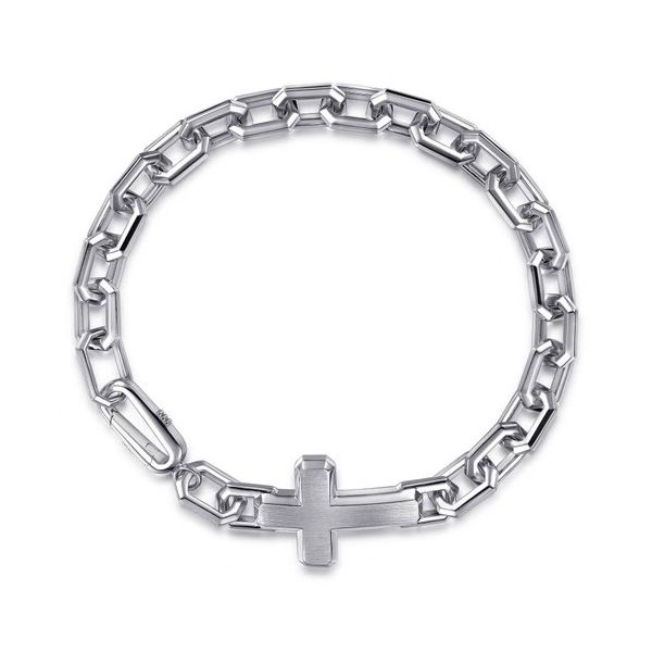 Sterling Silver Men's Cross Bracelet Venus Jewelers Somerset, NJ