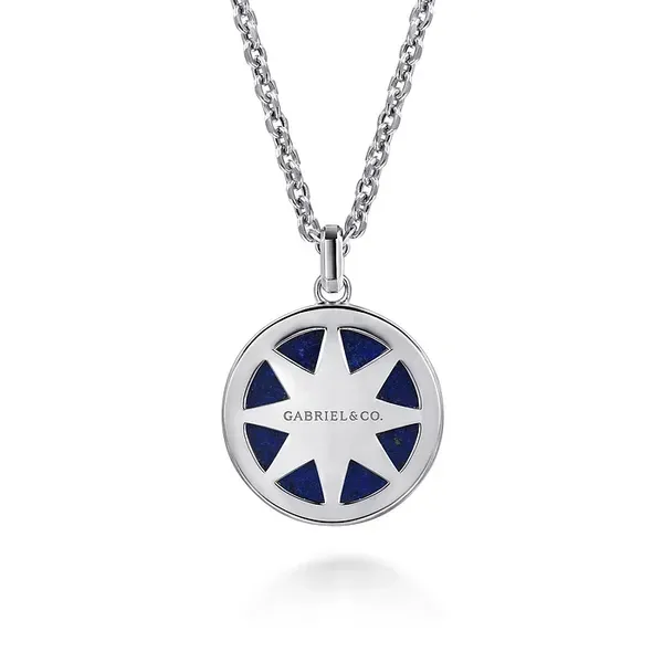 Modern Star Of David Medal on Sterling Silver Cable Chain Image 2 Venus Jewelers Somerset, NJ