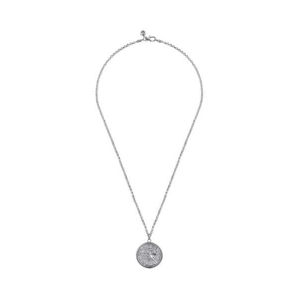 Sterling Silver St. Christopher Pendant Necklace Image 3 Venus Jewelers Somerset, NJ