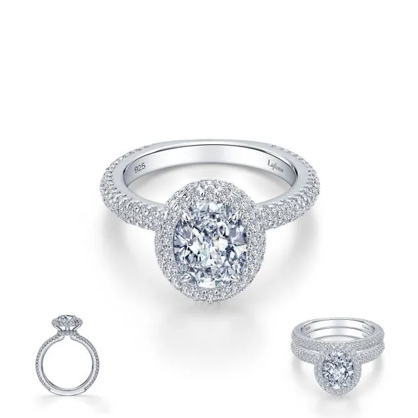 Sterling Silver Oval Simulated Diamond w/ Halo Venus Jewelers Somerset, NJ
