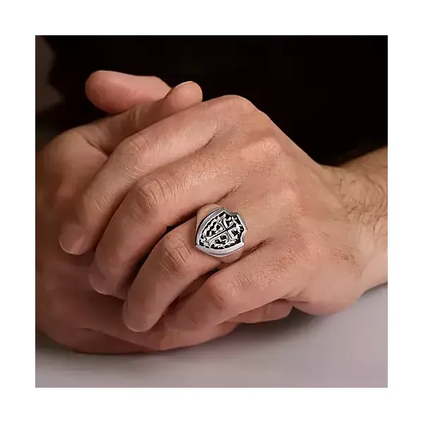 White Sterling Silver Contemporary Ring Image 3 Venus Jewelers Somerset, NJ
