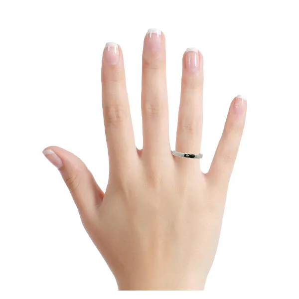 Sterling Silver Rhodium Finish Ring – Size 7 Image 2 Venus Jewelers Somerset, NJ