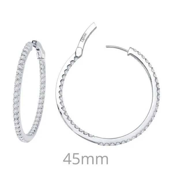 Sterling Silver Large Cubic Zirconia Hoops Venus Jewelers Somerset, NJ