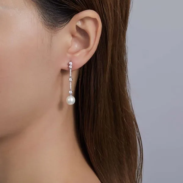 Cultured Freshwater Pearl Earrings Image 2 Venus Jewelers Somerset, NJ