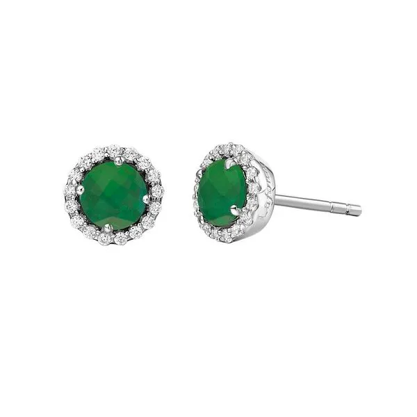 Lafonn Sterling Silver May Birthstone CZ Earring Venus Jewelers Somerset, NJ