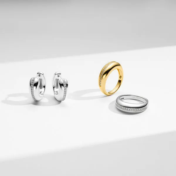 Sterling Silver Huggie Hoop Earrings Image 2 Venus Jewelers Somerset, NJ