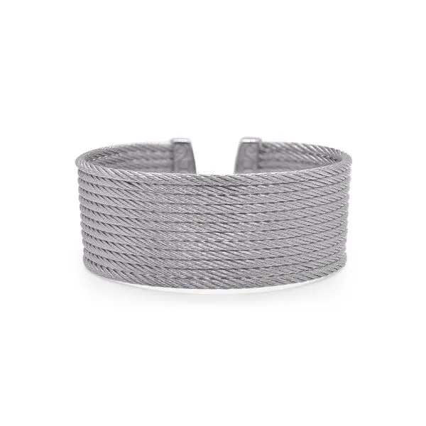 ALOR Gray Stainless Steel Cuff Bracelet Venus Jewelers Somerset, NJ