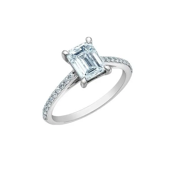 1.0ct Emerald Cut Lab Grown Diamond Ring Image 3 Victoria Jewellers REGINA, SK