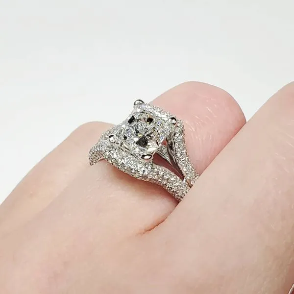 2.10ct Radiant Cut Lab Grown Diamond Ring Image 3 Victoria Jewellers REGINA, SK