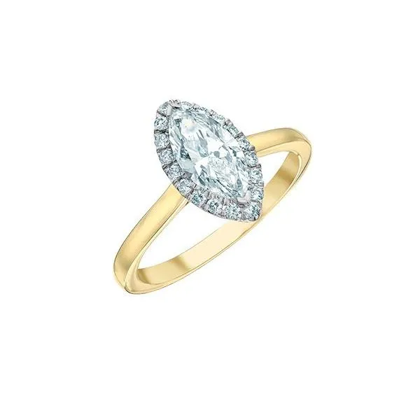 0.71ct Marquise Cut Lab Grown Diamond Halo Ring Image 3 Victoria Jewellers REGINA, SK
