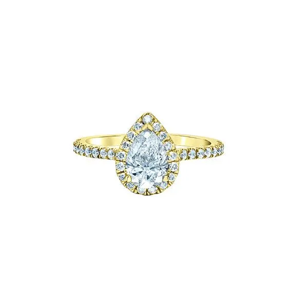 1.11ct Pear Cut Lab Grown Diamond Halo Ring Victoria Jewellers REGINA, SK