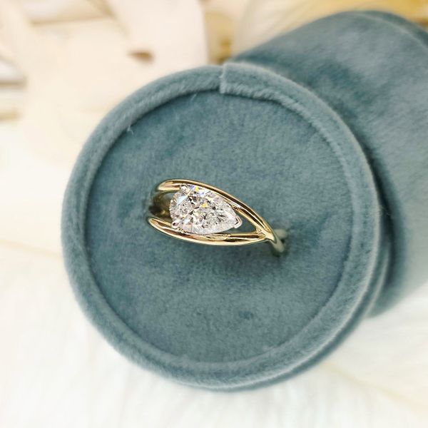 1.10ct Pear Cut Lab Grown Diamond Ring Image 3 Victoria Jewellers REGINA, SK