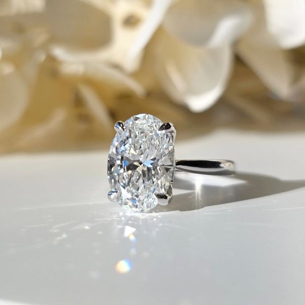 5.10ct Oval Brilliant Cut Lab Grown Diamond Ring Image 5 Victoria Jewellers REGINA, SK