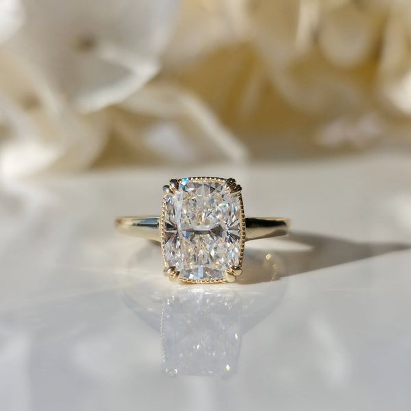 3.10ct Cushion Cut Lab Grown Diamond Ring Image 4 Victoria Jewellers REGINA, SK