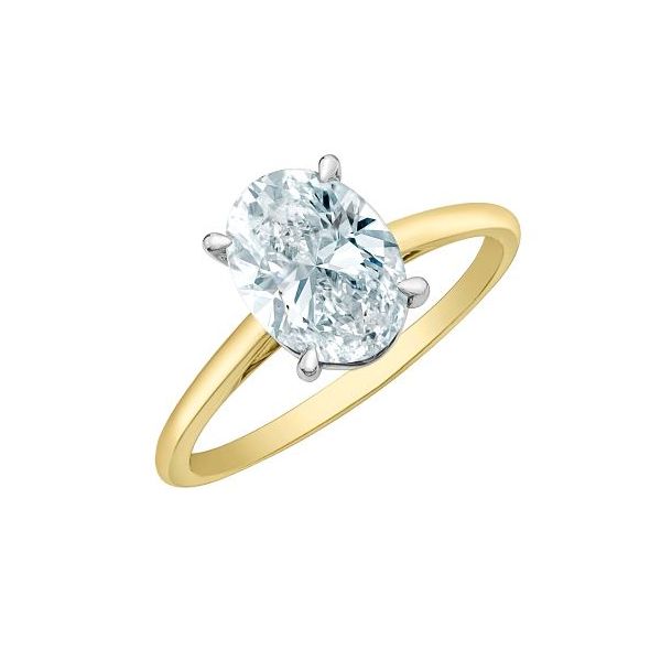 0.70ct Oval Brilliant Cut Lab Grown Diamond Ring Image 2 Victoria Jewellers REGINA, SK