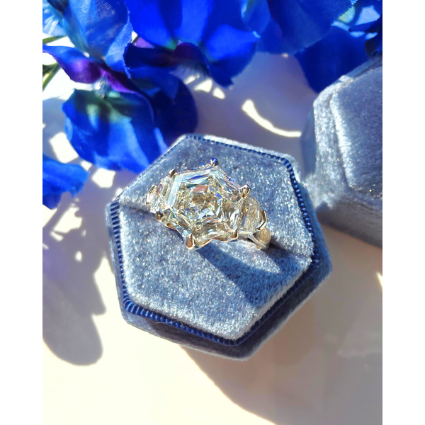 5.07ct Hexagon Cut Lab Grown Diamond Ring Victoria Jewellers REGINA, SK