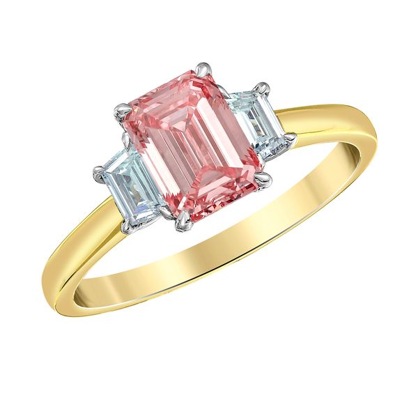 1.52ct Pink Emerald Cut Lab Grown Diamond Ring Image 3 Victoria Jewellers REGINA, SK