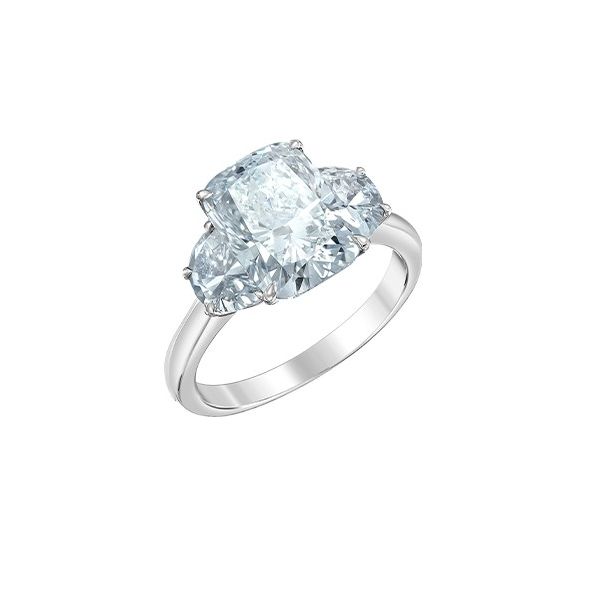Platinum 3.01ct Elongated Cushion Cut Lab Grown Diamond Ring Victoria Jewellers REGINA, SK