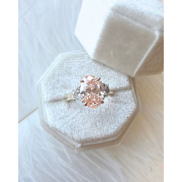3.03ct Oval Brilliant Cut Pink Lab Grown Diamond Ring Victoria Jewellers REGINA, SK