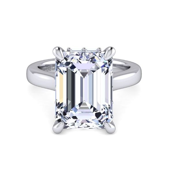10.24ct Emerald Cut Lab Grown Diamond Ring Victoria Jewellers REGINA, SK