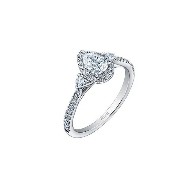 0.52ct Pear Cut Maple Leaf Canadian Diamond Ring Image 2 Victoria Jewellers REGINA, SK