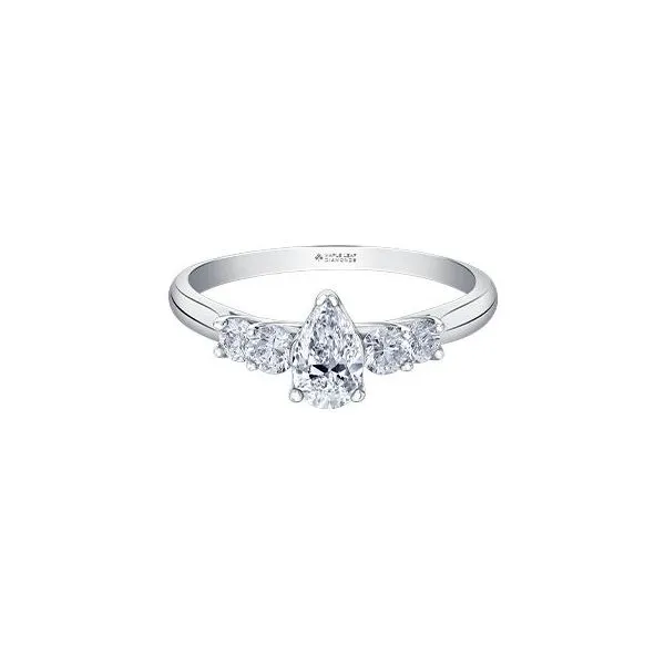0.71ct Pear Cut Maple Leaf Canadian Diamond Ring Image 3 Victoria Jewellers REGINA, SK