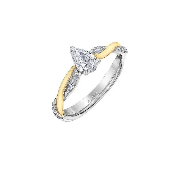 0.50ct Pear Cut Maple Leaf Canadian Diamond Ring Image 2 Victoria Jewellers REGINA, SK