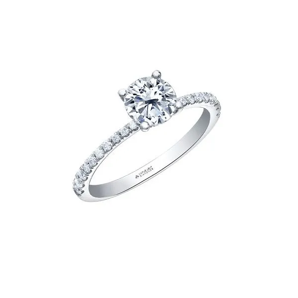 1.0ct Round Brilliant Cut Maple Leaf Canadian Diamond Ring Victoria Jewellers REGINA, SK