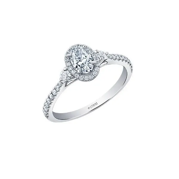 0.50ct Oval Maple Leaf Canadian Diamond Ring Victoria Jewellers REGINA, SK
