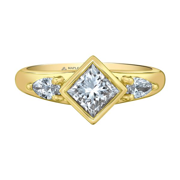 1.02ct Princess Cut Maple Leaf Canadian Diamond Ring Victoria Jewellers REGINA, SK