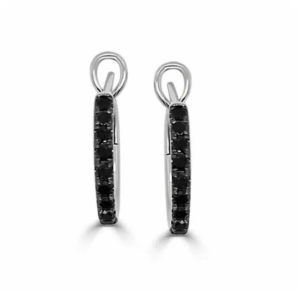 Black Diamond Hoop Earrings Victoria Jewellers REGINA, SK