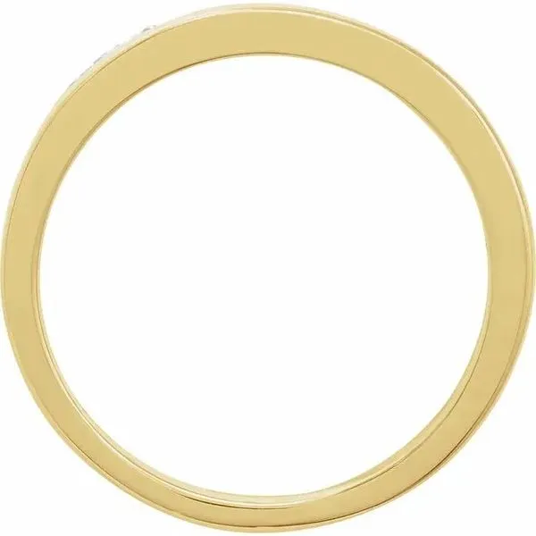 14Kt Yellow Gold Cigar Diamond Band Image 3 Victoria Jewellers REGINA, SK
