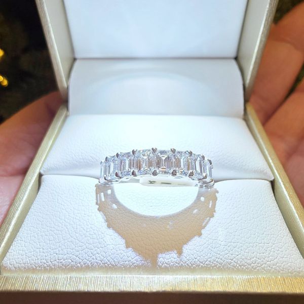 3.00ctw Lab Grown Emerald Cut Diamond Ring Image 4 Victoria Jewellers REGINA, SK