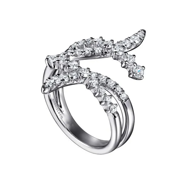 Gabriel & Co Diamond Bypass Ring Image 2 Victoria Jewellers REGINA, SK