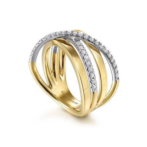 Gabriel & Co Diamond Criss Cross Fashion Ring Image 2 Victoria Jewellers REGINA, SK