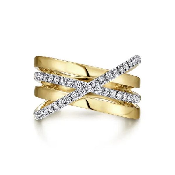 Gabriel & Co Diamond Criss Cross Fashion Ring Victoria Jewellers REGINA, SK