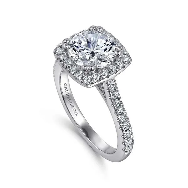 Halo Semi-Mount Engagement Ring Image 2 Victoria Jewellers REGINA, SK