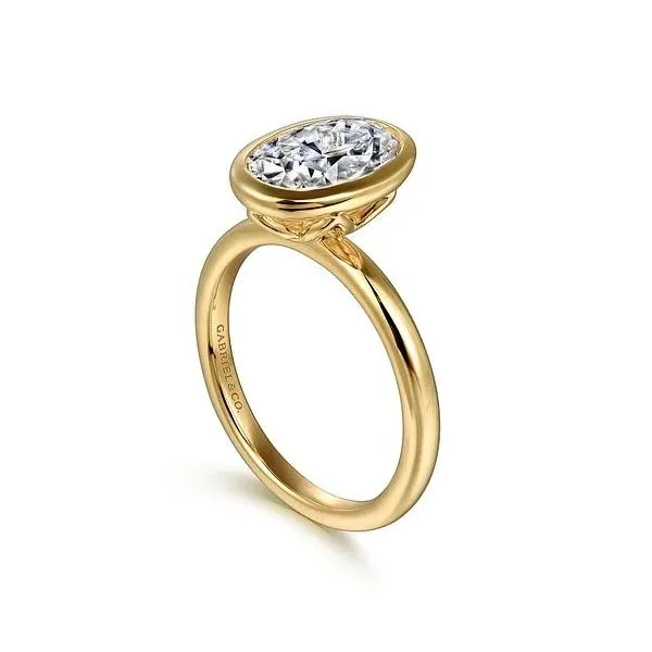 Gabriel & Co Oval Semi-Mount Ring Image 3 Victoria Jewellers REGINA, SK