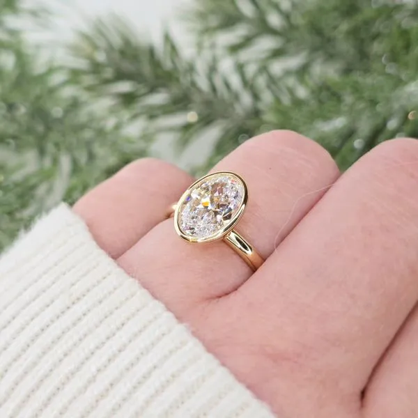 Gabriel & Co Oval Semi-Mount Ring Image 5 Victoria Jewellers REGINA, SK