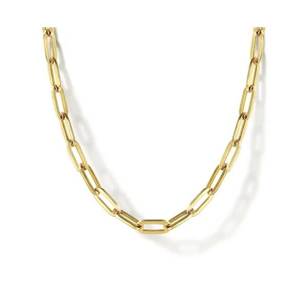 14Kt Paperclip Chain - 17